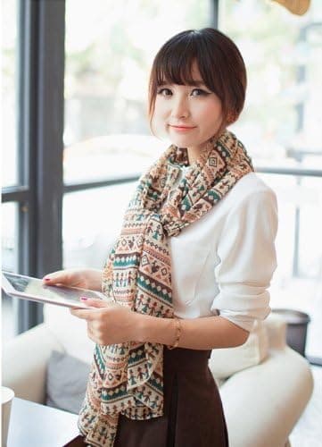 Shop4Clothing365(TM) New Fashion Chiffon Scarf Shawl- Colorful Fashion Pattern(SC03-019-01)