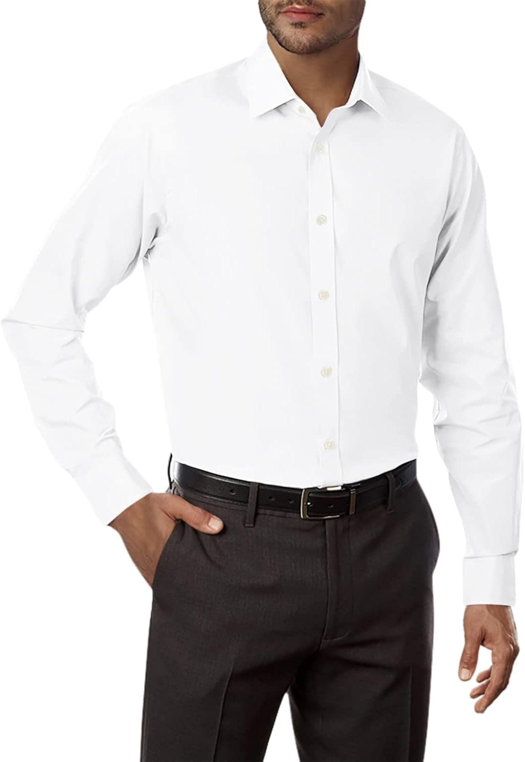 Arrow 1851 Men's Dress Shirt Poplin (Available in Regular, Fitted, Slim, and Extreme Slim Fits)