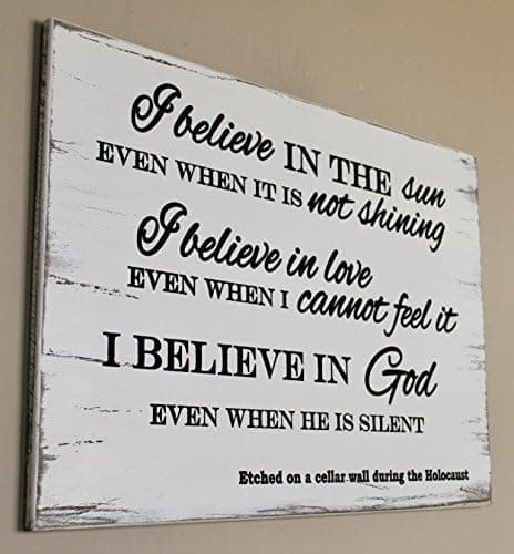 WOOD DECOR I Believe in The Sun Even When it is not Shining Sign, I Believe in The Sun Sun Wall Art
