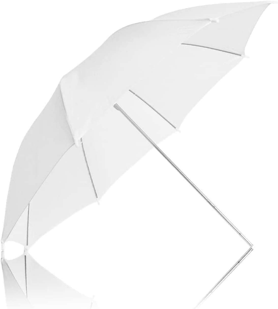 LimoStudio 49 Inch White Umbrella Reflector, Light Diffuser, Translucent Soft Even Spread Light for Photo Studio, Photo Portrait Studio Day Light Umbrella Continuous Lighting Kit, AGG2277