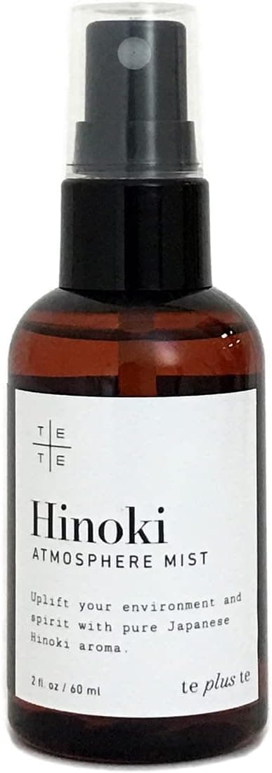 Hinoki Atmosphere Mist Infused with Japanese Hinoki Essentail Oil, Travel 2 Oz Size, Soothing Hinoki True Scent, Plant-Based Ingredients