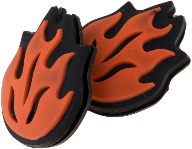 SM SunniMix Set of 2 Durable Silicone Tennis Racket Vibration Dampeners Shockproof Dampers - Pattern , Orange