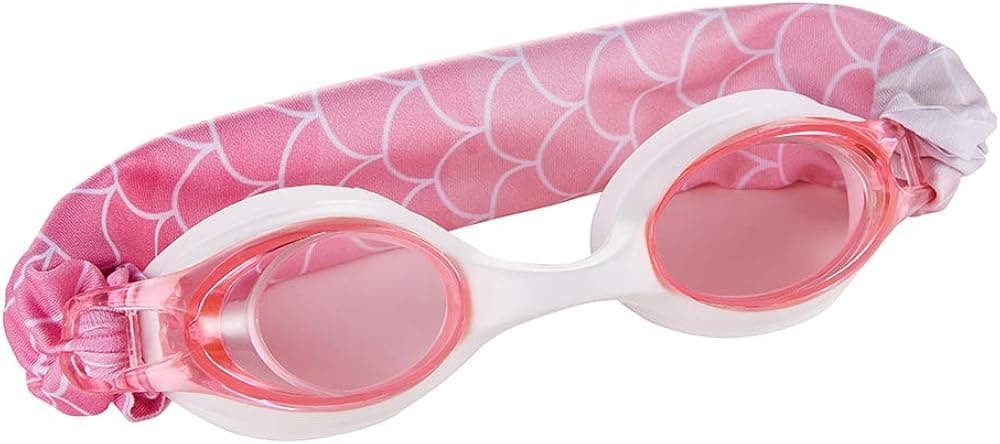 New Pink Mermaid fabric cloth Swim Goggles，Summer Fashion Anti Fog Uv Swim Goggles with Fabric Strap,Gifts Ideas for Kids，Teens，Girl，Boy,Toddler with Headband