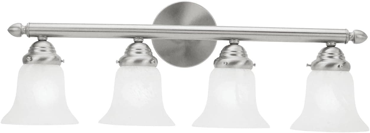 Livex Lighting 1064-91 Neptune 4-Light Bath Light, Brushed Nickel