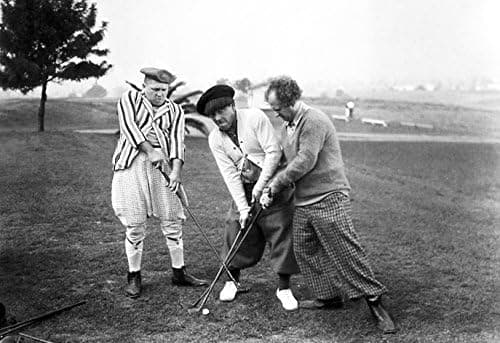 3 Stooges Poster, Larry, Moe & Curly, Golfing, Golf, Comedy