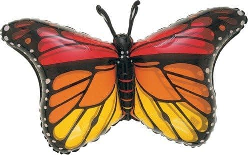 LuftBalloons 32 Inch See-Thru Monarch Butterfly Balloon