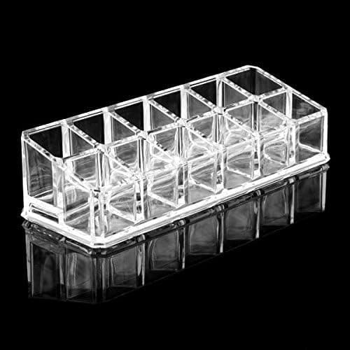 Makeup Cosmetics 12 Lipstick Clear Acrylic Organizer Display Stand Holder Storage Case
