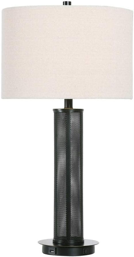 Shoppers Lighting | TL-26056-1 | Mesh Design W/USB Port Table Lamp