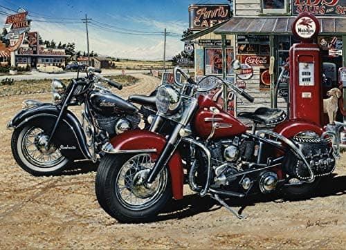 Cobble Hill 1000 Piece Puzzle - Two for The Road Route 66 - Sample Poster Included
