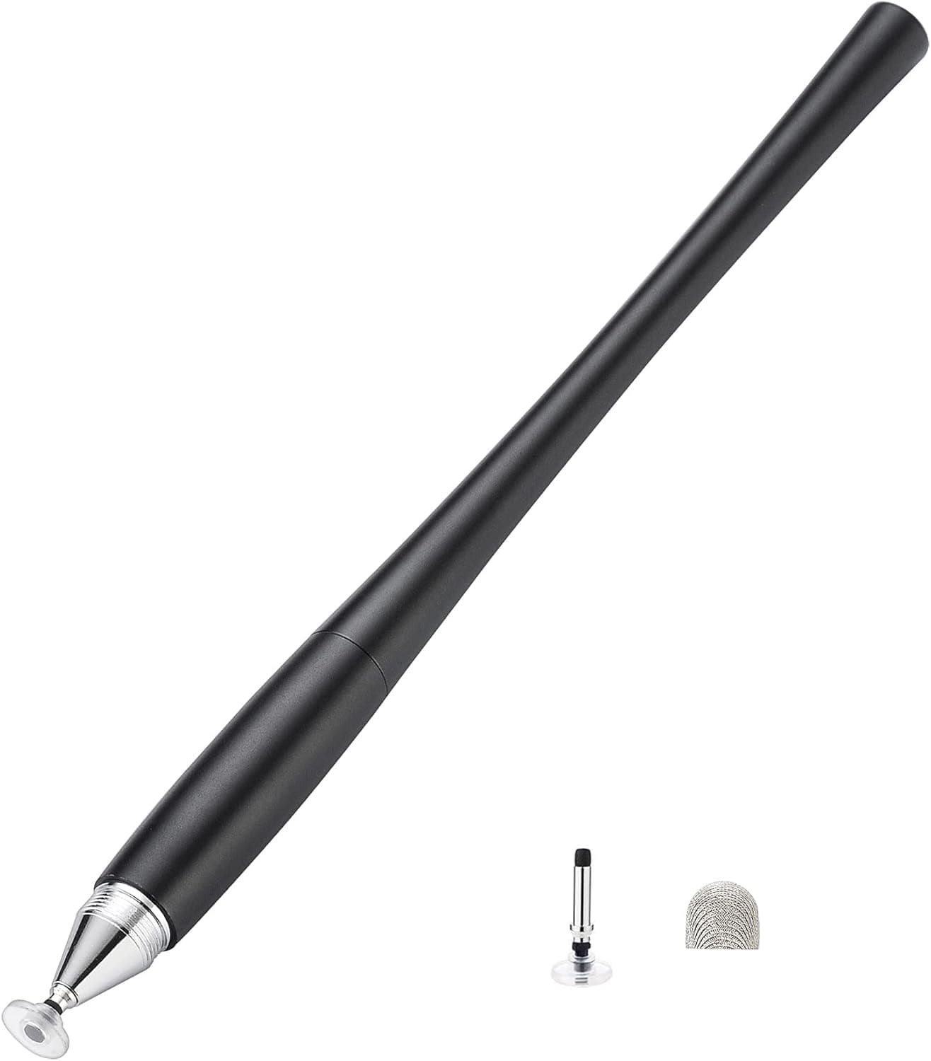 CCIVV 2 in 1 Slim Waist Stylus Pen for Touch Screen, Compatible for Tablet and Cellphone ( Black )