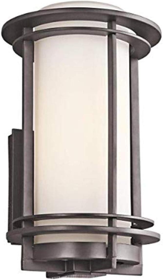 Kichler 49345AZ, Pacific Edge Aluminum Outdoor Wall Sconce Lighting, 100 Watts, Architectural Bronze,19.75-Inch