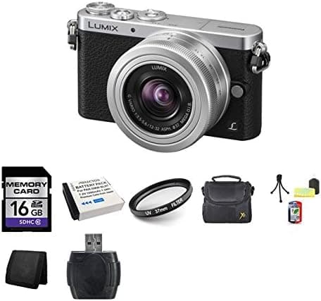 Panasonic Panasonic Lumix DMC-GM1 Mirrorless Micro Four Thirds Digital Camera with 12-32mm Lens (Silver) 16GB Bundle 1