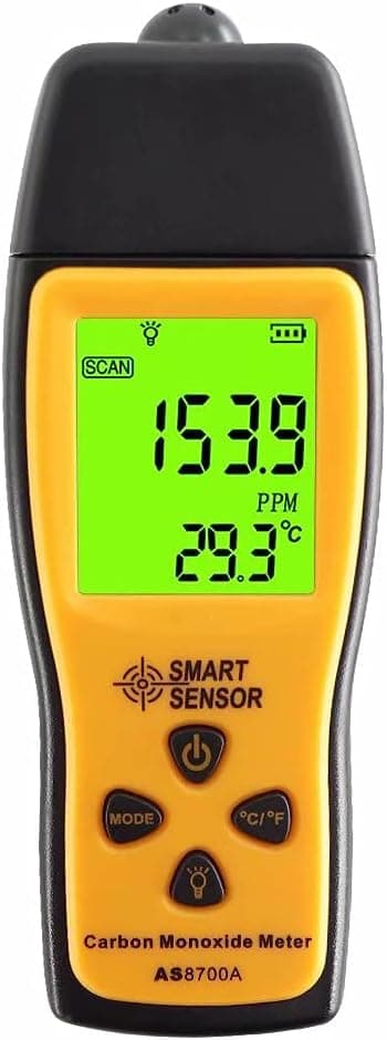 Handheld Carbon Monoxide Detector,1000PPM Portable CO Detector,High Precision CO Meter with Concentration Limit Alarm and Large Highlight Screen,1PPM Resolution (Batteries Included)