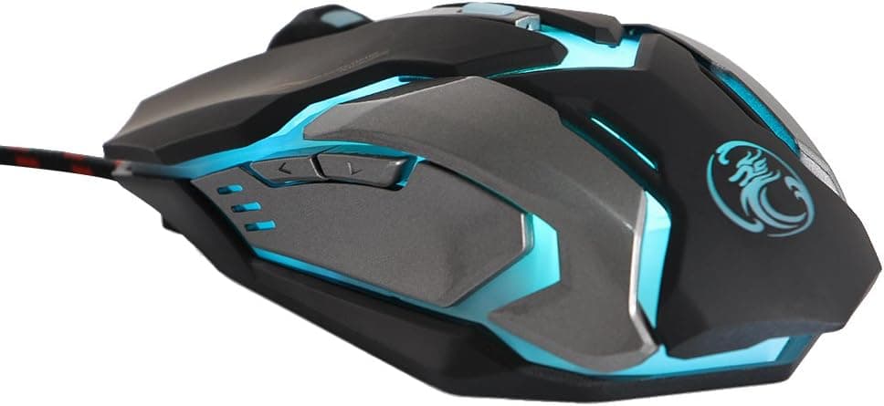 YuanKanJu airtana Gaming Maus schnurgebunden 4 Farbe, 4000 DPI 6 Tasten ergonomische Spiel Maus für PC