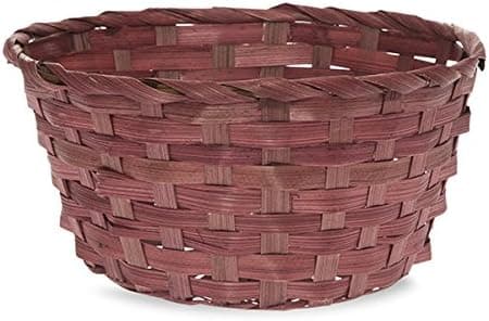 The Lucky Clover Trading Round Bamboo Utility Basket - Burgundy