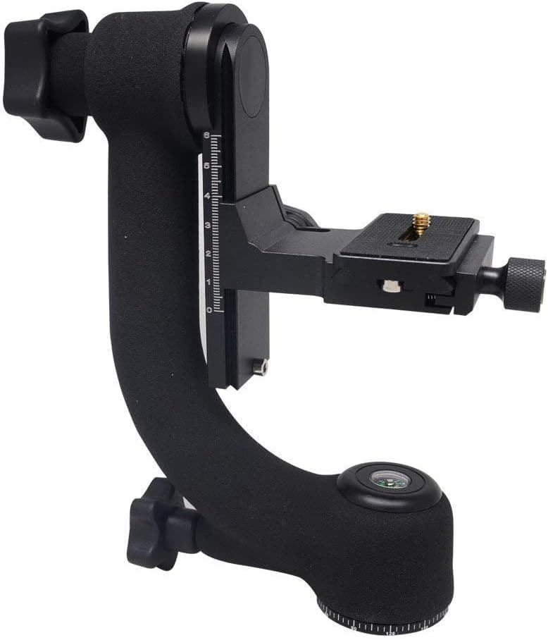 Mcoplus Professional 360 Degree Panoramic Gimbal Tripod Head with Arca-Swiss Standard 1/4'' Quick Release Plate and Bubble Level for Digital SLR Cameras (30lbs/13.6 kg)