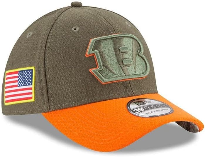 New Era Men's Olive Cincinnati Bengals 2017 Salute to Service 39THIRTY Flex Hat