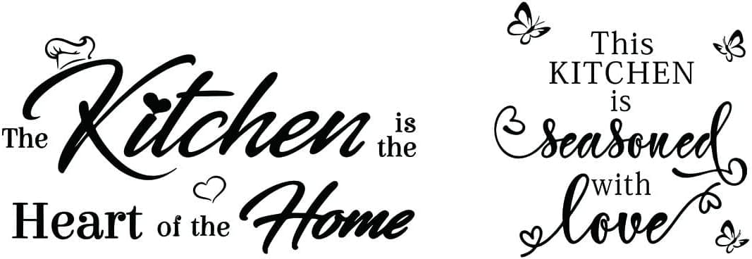 The Kitchen Decorations for Kitchen Wall Decor, The Kitchen is The Heart of The Home ,This Kitchen is Seasoned With Love Kitchen Wall Decor Sticker,Kitchen Decorations Theme Sets of Kitchen Decorations Wall,Kitchen Pictures Wall Decor