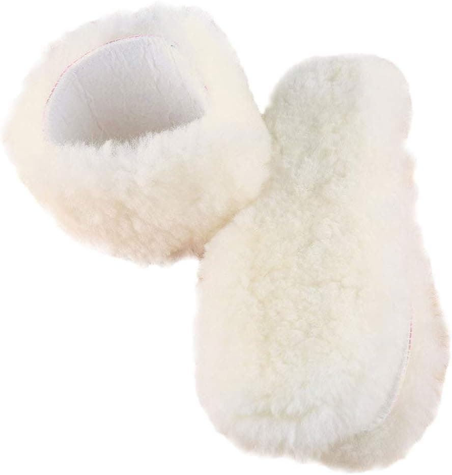 [2 Pairs]Australian Sheepskin Replacement Insoles for Women Men, Fleece Wool Winter Warm Cozy Fluffy Thick Fleece Inserts for Shoes Boots Slippers (Men 10/EU45/Length 27.5cm)