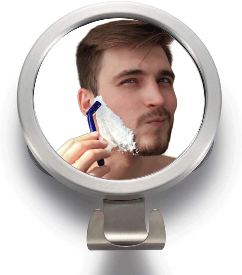 LIFEI Shower Mirror Fogless, Shaving Mirror, with Razor Holder Removable Protable 1 Second Installation Fog Free Mirror for Bathroom Aluminum Frame Trendy Design Home Decor for Him and Her