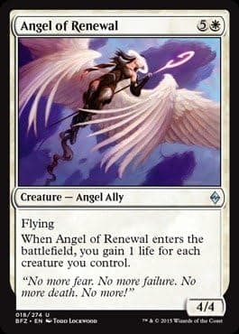 Magic The Gathering - Angel of Renewal (018/274) - Battle for Zendikar