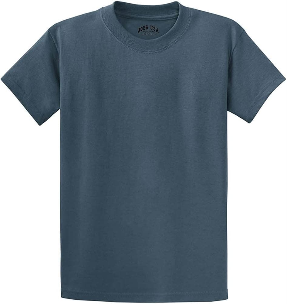 Joes USA Tall Heavyweight Cotton T-Shirts in Size 4X-Large Tall 4XLT, Multicolor