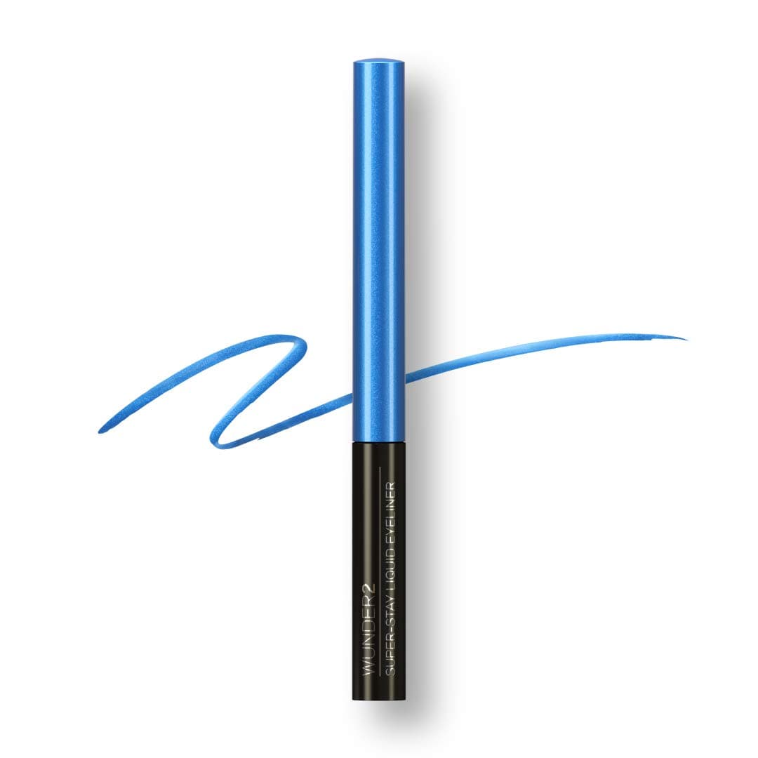 WUNDERBROW Super-Stay Liquid Liner Waterproof Eyeliner Pencil, Electric Blue, Cruelty-Free