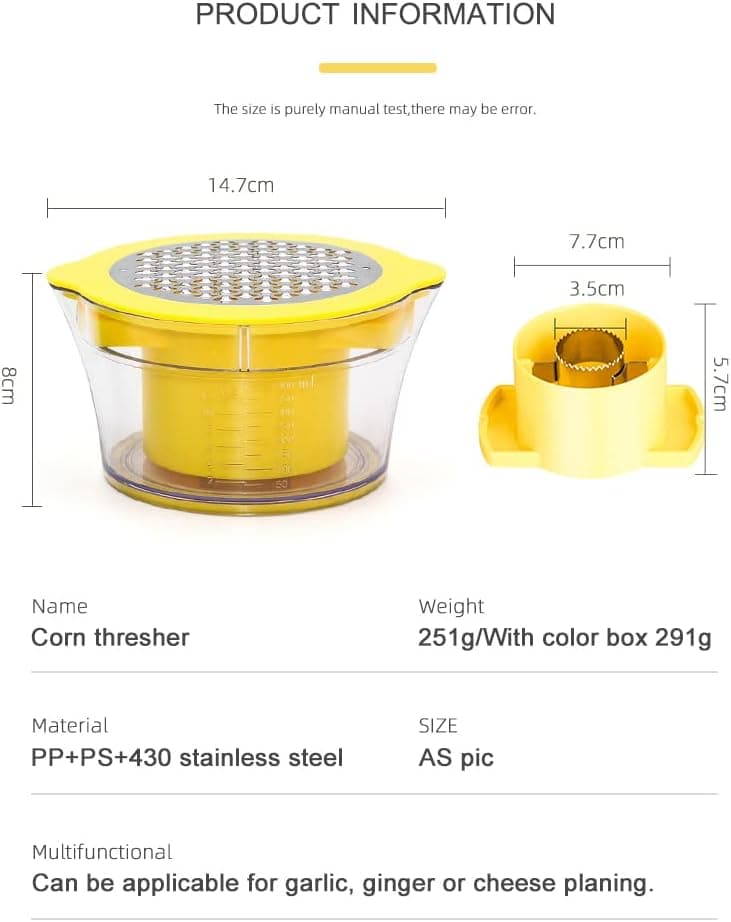 Chotime Corn Peeler, Multifunction Corn Cutter From The Cob, Corn Stripper With Measuring Container Cup And Grater, Kitchen Gadgets And Tools