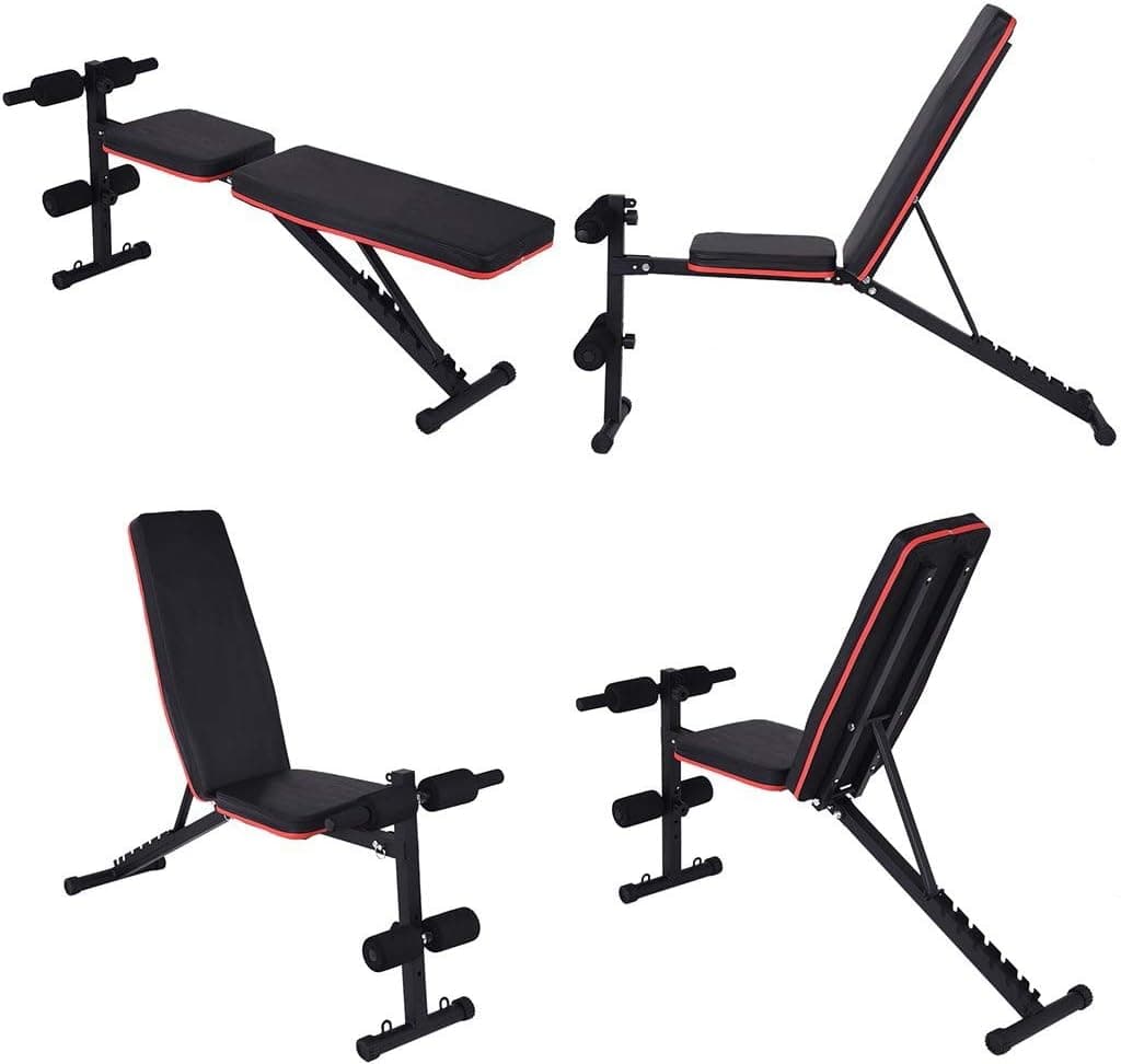 Adjustable Benchs Dumbbell Stool Roman Chair Sit Up Incline Abs Benchs Flat Fly Weight Press Weight Benchs Fitness Machine (Black)
