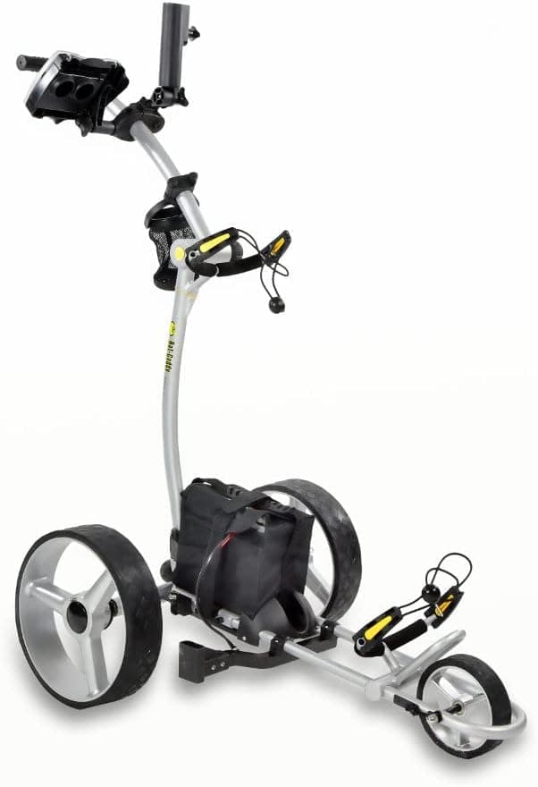 BATCADDY X4R Powered Golf Push Cart w/Remote, Dual Motor, 9-Speeds and Reverse, Cruise Control, Anti-Tip Wheel, and Downhill Control