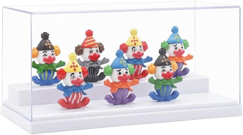 Odoria Clear Acrylic Display Box Case 7.8" Long Car Figure Display 2 Steps Dustproof