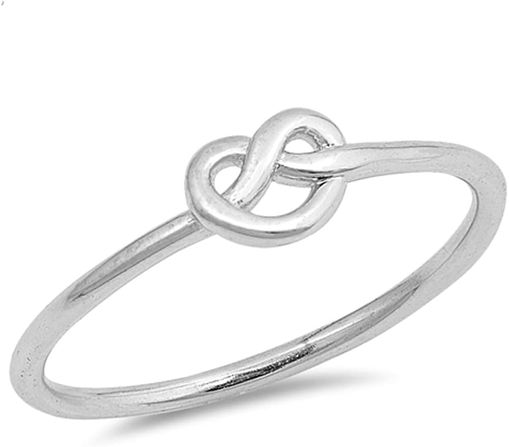 CHOOSE YOUR COLOR Sterling Silver Knot Ring