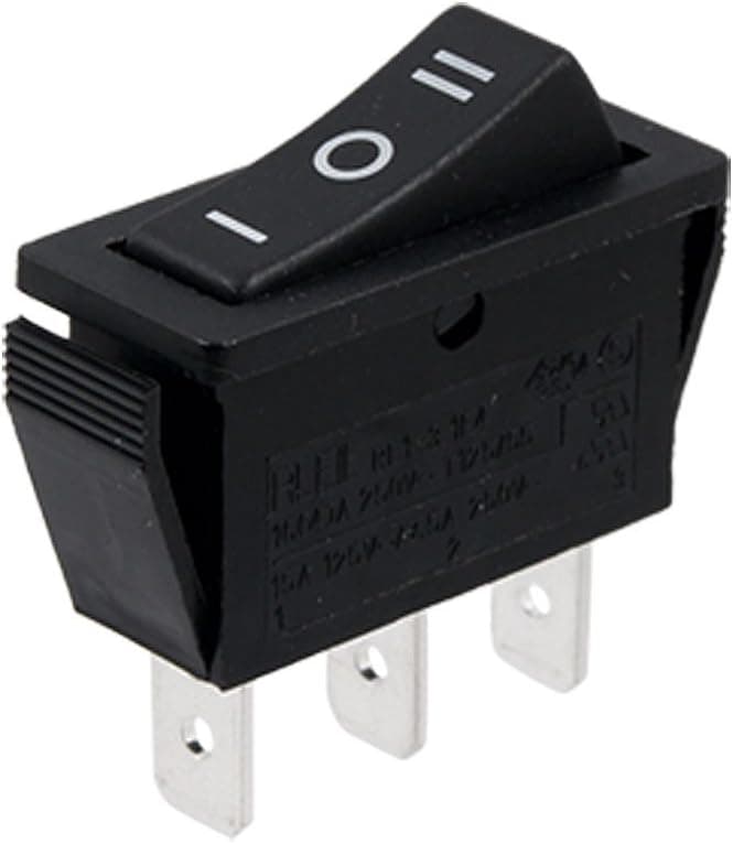 Aexit AC 16A/250V Control electrical 15A/125V 3 Terminal SPDT ON/OFF/ON 3 Position Snap in Boat Rocker Switch