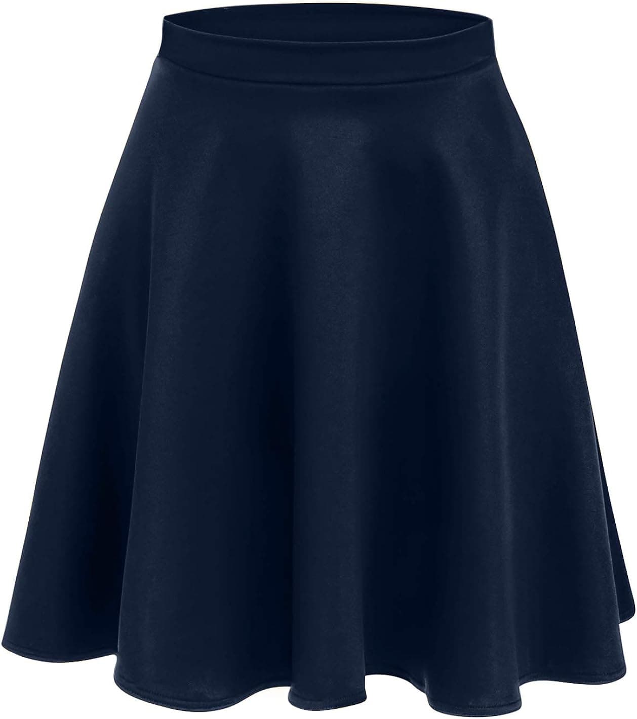 Women's Midi Skirt Flared Stretch Skirt for Women Reg & Plus Size. Casual A line, Basic Everyday Wear, Formal Office