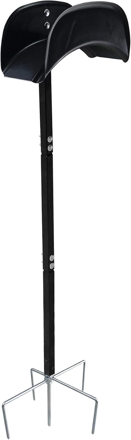 Gardzen Free Standing Metal Hose Holder, Detachable Heavy Duty Water Hose Hanger, Hose Storage Stand for Garden Lawn Yard Outside Black
