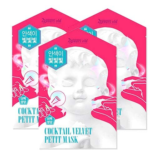 [23 Years Old] Cocktail Velvet Petit Mask, Nourishing and Moisturizing Mask, 1.06 fl oz(30ml), 3 pack