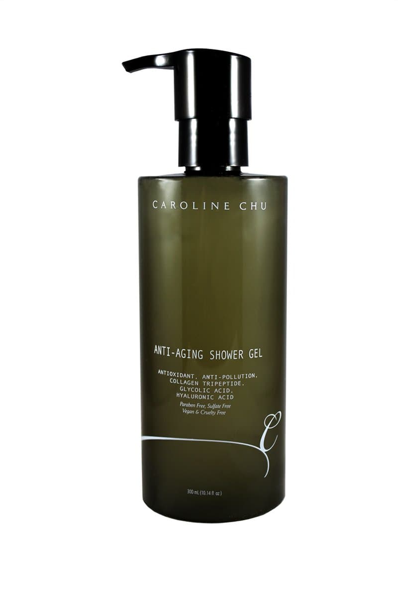 Caroline Chu Anti-Aging Shower Gel Antioxidant, Collagen Tripeptide, Glycolic & Hyaluronic Acid, 10.14 Fluid Ounce