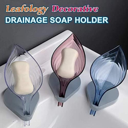 GMXY Leafology Decorative Drainage Soap Holder(Purple)