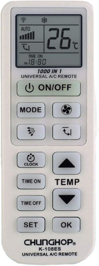 CHUNGHOP Universal A/C Controller Air Conditioner Air Conditioning Remote Control K-108ES Use for Toshiba PANASONIC SANYO