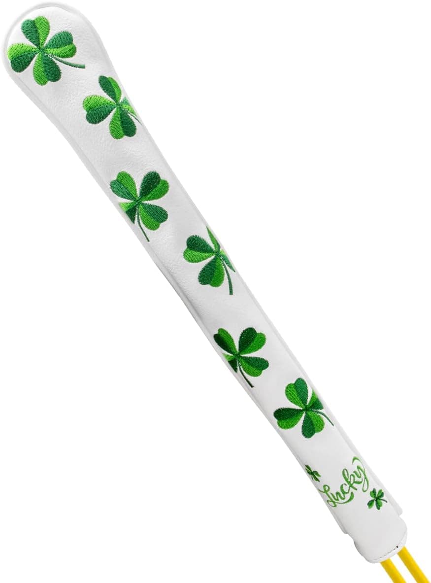 Golf Headcovers Golf Alignment Stick Cover Case Holder Premium Leather Holds at Least 2 Sticks