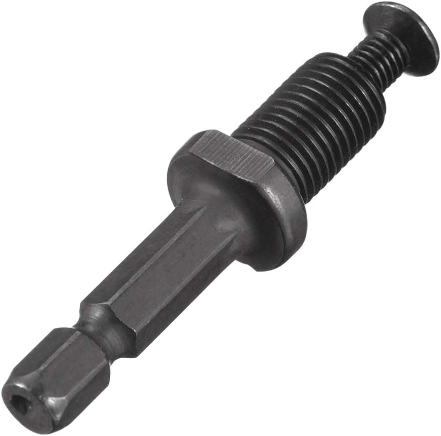 uxcell 3/8"-24UNF Drill Chuck Adapter, Keyless Drill Chuck Adapter Hex Shank for Impact Driver