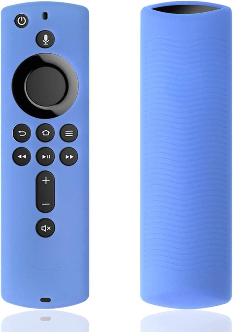 Silicone Cover Case for TV Firestick 4K / TV (3rd Gen) Compatible with All-New 2nd Gen Remote Control (GlowBlue)