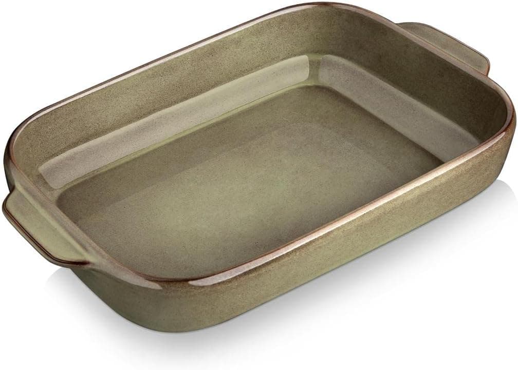 Vancasso Emma Casserole Dish, 9x13 Inch Rectangular Baking Dish, Lasagna Pan Deep Ceramic Bakeware, Stoneware Bakeware Baking Dish For Lasagne, Casserole, Tapas, Dessert And Coasted Meat