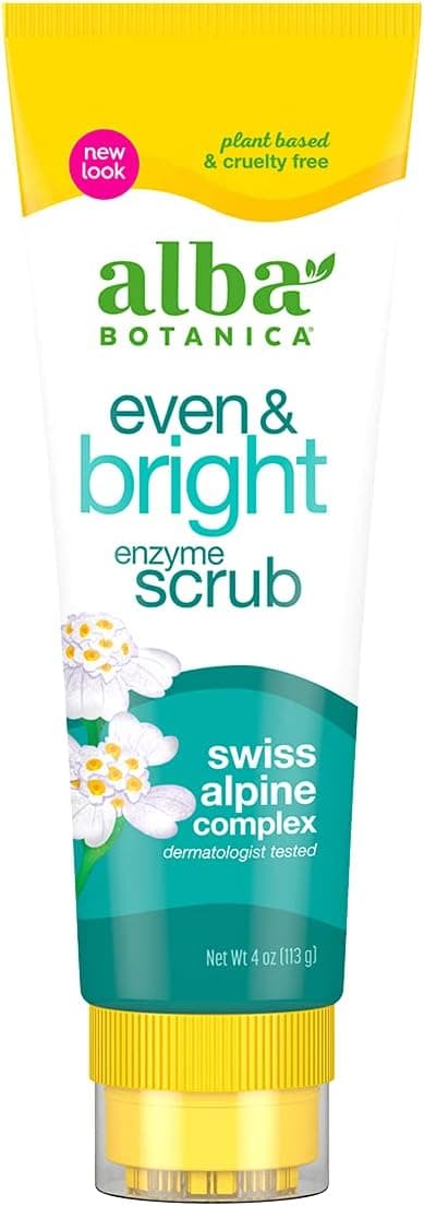 Alba Botanica Even & Bright Enzyme Scrub, 4 Oz (Packaging May Vary)