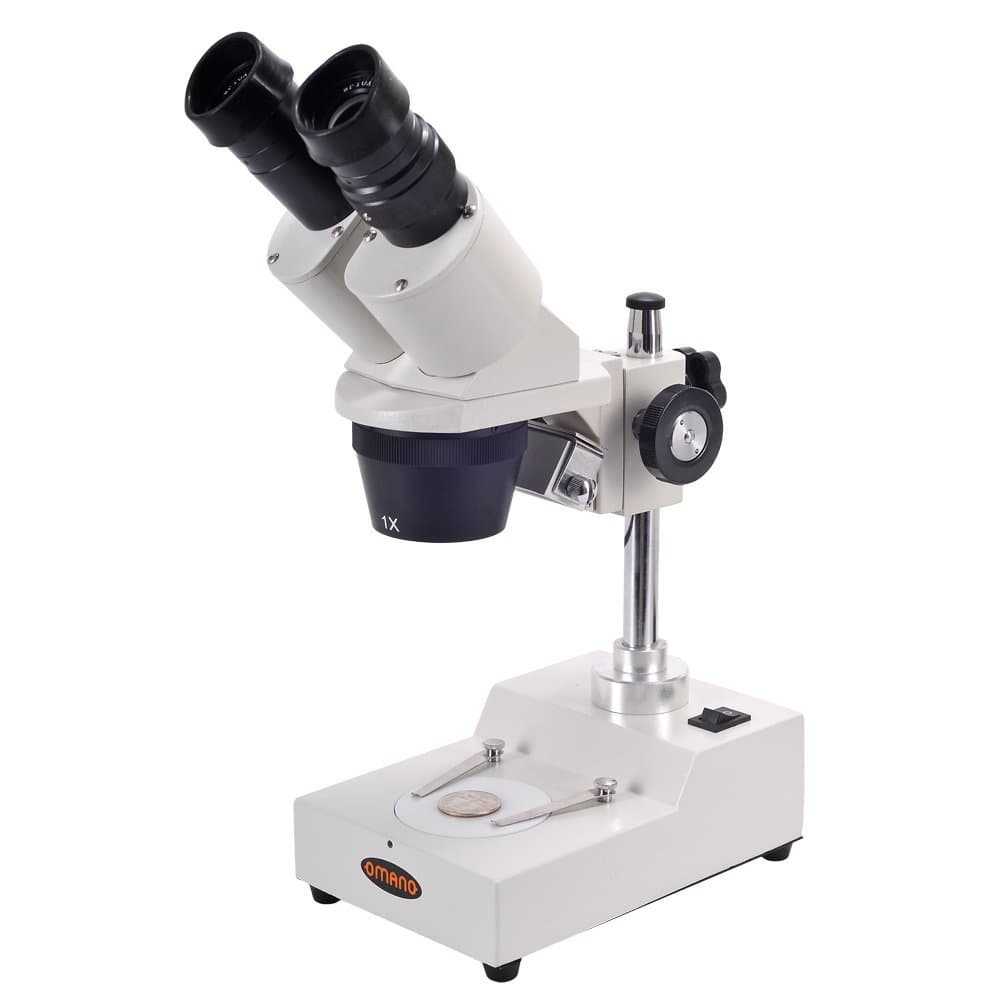 Dual Power Lab Microscope for Kids (OM113-1LP) 10x to 30x Magnification | Stereo Optics, Off-Axis Lighting | Student
