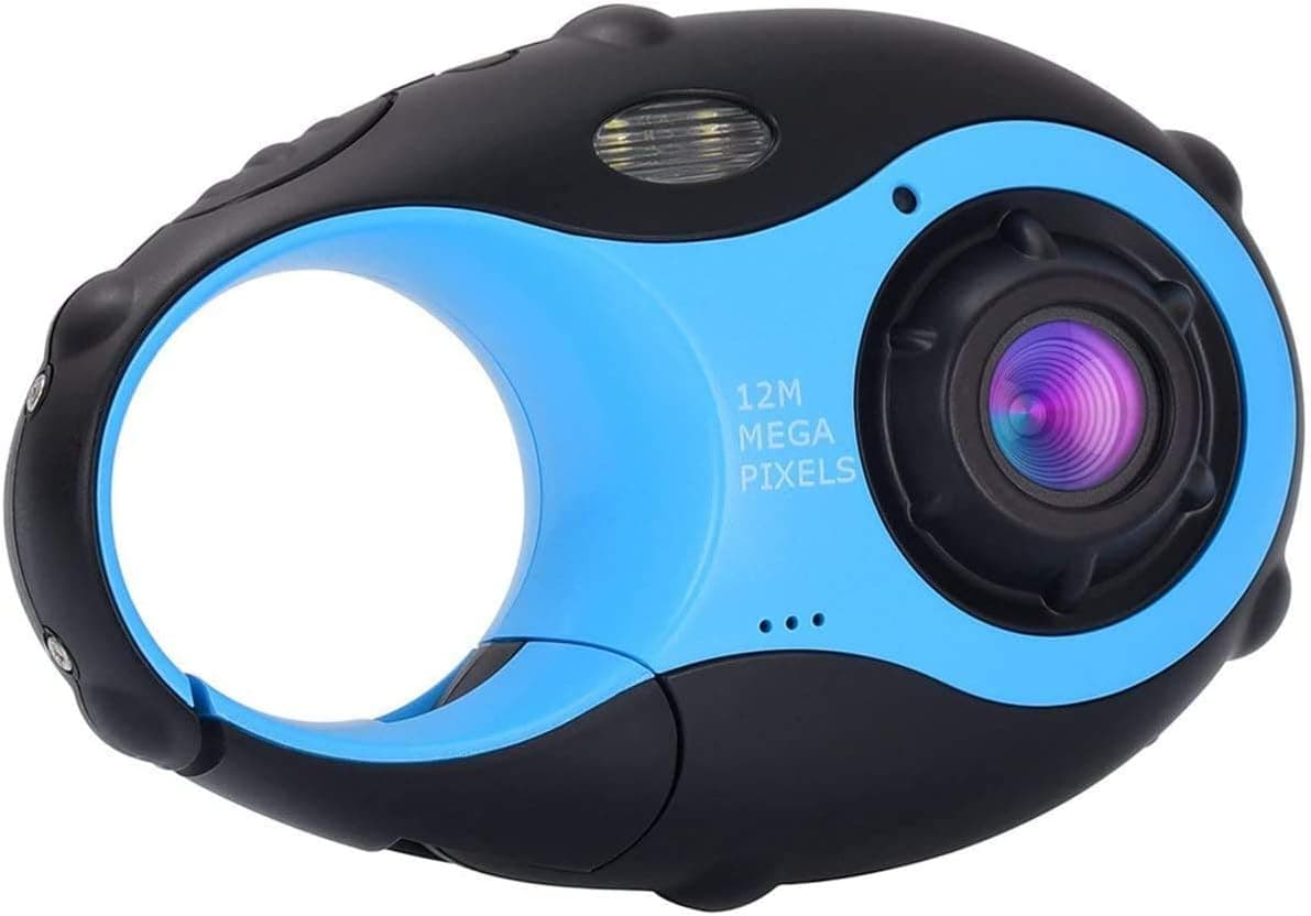 Funkprofi Kids Digital Camera 1080P HD Video Recorder 12MP Camcorder Mini Camera with Anti-Slip Buckle, Supports Up to 32G TF Card, Ideal Gift for for Boys and Girls (Blue)