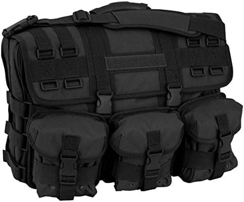 Code Alpha Tactical Gear Computer Messenger Bag, Black, 17 1/2in.x12 1/4in.x6in.