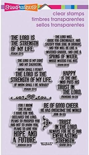 Stampendous Perfectly Clear Stamp, 4 by 6-Inch, Hope Verse