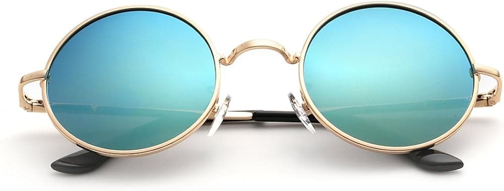 Menton Ezil Mens Round Polarized Circle Sunglasses Ozzy Elton Hippie Small Vintage Design Shades Lifetime Breakage Guarantee