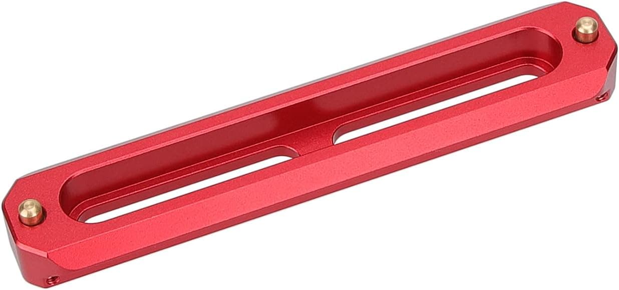 CAMVATE Standard Safety Rail Quick Release Bar with Anti-Fall Spring Pins for DSLR Camera Cage Rig(100mm,Red) - 2988
